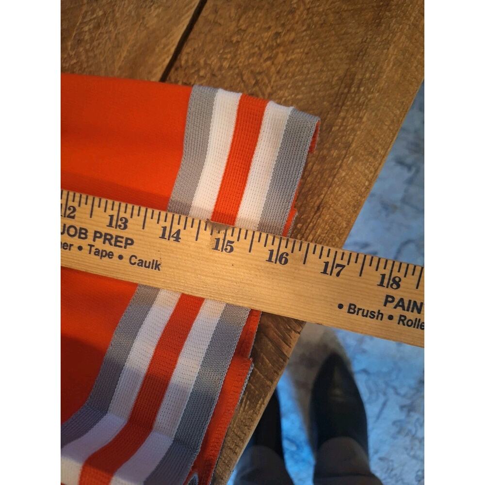 Varsity Brand Thick Orange And White And Gray Cheerleader Skirt - Picture 10 of 10
